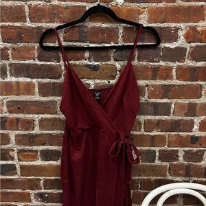 Res Burgundy “Suede” Wrap Dress
